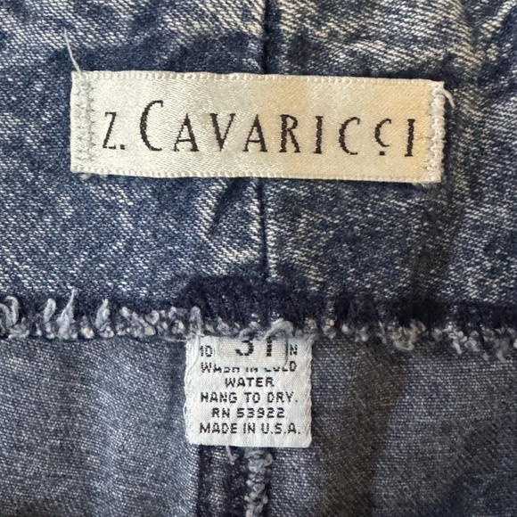 Vtg Z Cavaricci Jeans Women's High Rise Pleated Tapered Baggy Harem 80s Size 31 - Picture 10 of 11